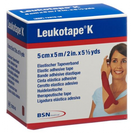 Leukotape K elastischer Tapeverband 5m x 5см Rot