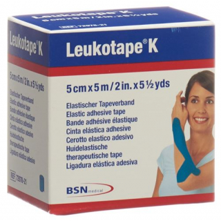 Leukotape K elastischer Tapeverband 5m x 5см Blau