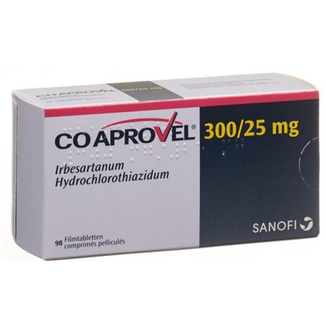 КоАпровель 300/25 мг 98 таблеток покрытых оболочкой