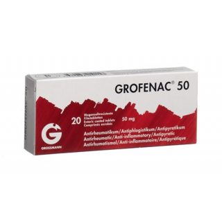 Грофенак 50 мг 20 таблеток покрытых оболочкой