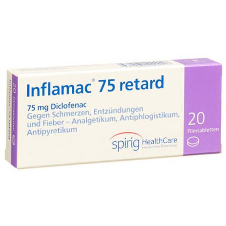 Инфламак 75 Ретард 75 мг 20 таблеток покрытых оболочкой