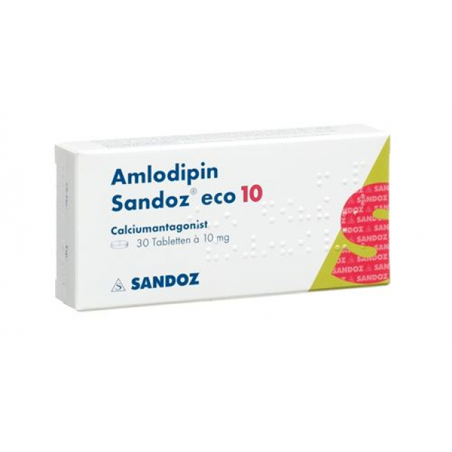 Амлодипин Сандоз ЭКО 10 мг 30 таблеток
