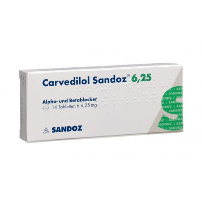 Карведилол Сандоз 6.25 мг 14 таблеток  - АПТЕКА ЦЮРИХ