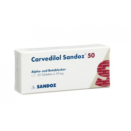 Карведилол Сандоз 50 мг 30 таблеток