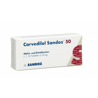 Карведилол Сандоз 50 мг 100 таблеток