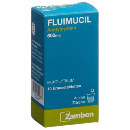 Флуимуцил 600 мг 10 растворимых таблеток от простуды и кашля 