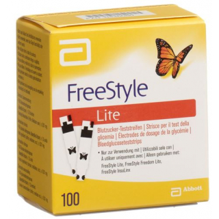 Abbott FreeStyle Lite тест-полоски для определения уровня сахара в крови 100 шт.