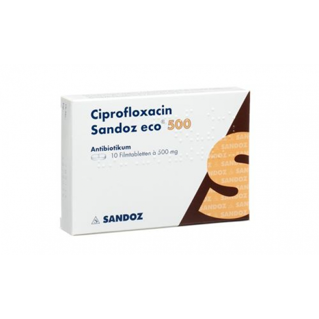 Ципрофлоксацин Сандоз Эко 500 мг 20 таблеток покрытых оболочкой