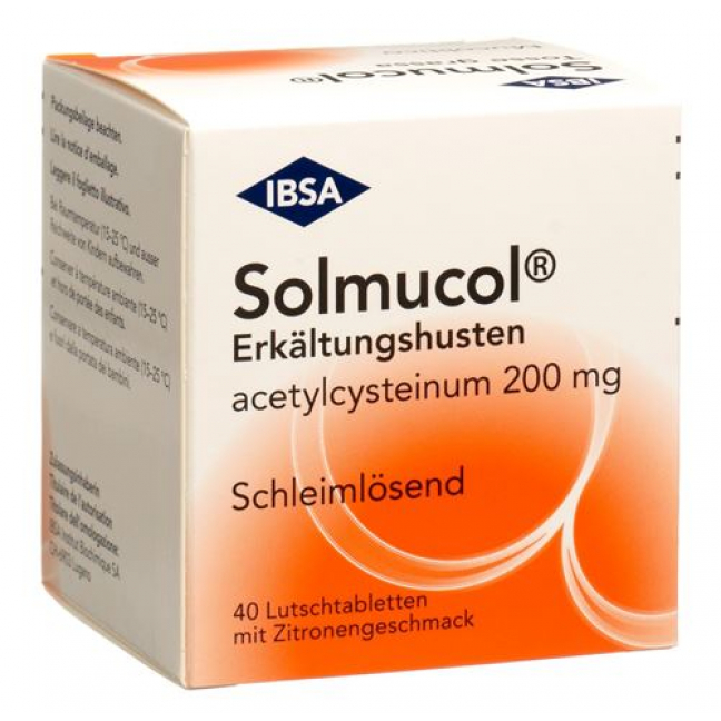 Солмукол  200 мг 40 таблеток для рассасывания