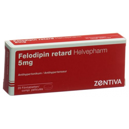 Фелодипин Хелвефарм Ретард 5 мг 20 таблеток покрытых оболочкой