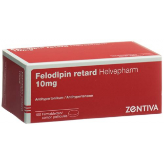 Фелодипин Хелвефарм Ретард 10 мг 100 таблеток покрытых оболочкой