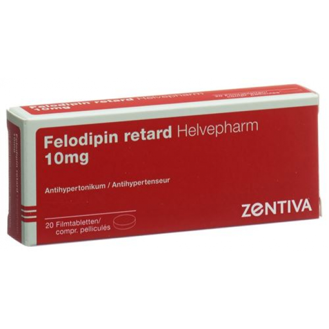 Фелодипин Хелвефарм Ретард 10 мг 20 таблеток покрытых оболочкой