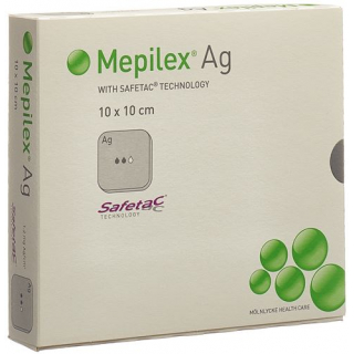 Mepilex Ag Schaumverband Safetac 10x10см Sil 5 штук