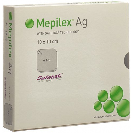Mepilex Ag Schaumverband Safetac 10x10см Sil 5 штук