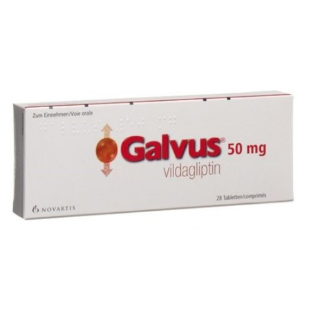 Галвус 50 мг 28 таблеток покрытых оболочкой 