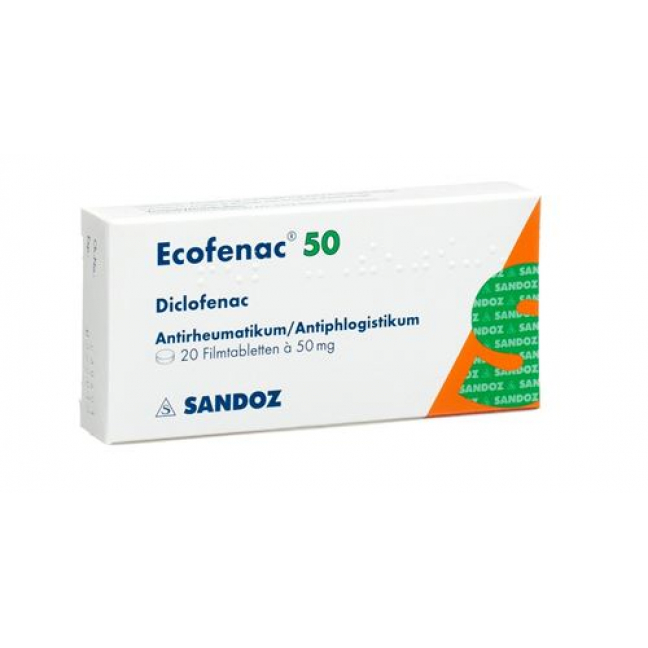 Экофенак 50 мг 20 таблеток покрытых оболочкой