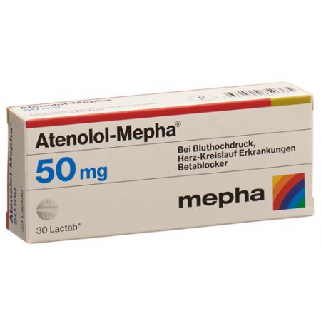 Atenolol Mepha 50 mg 30 Lactabs