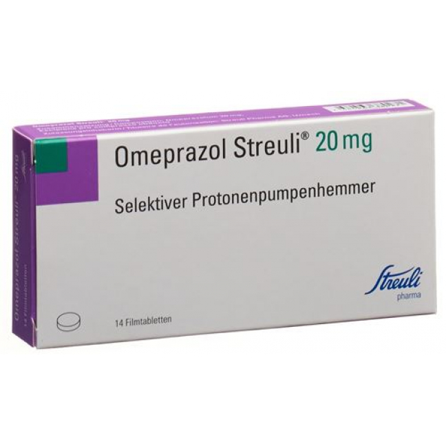 Omeprazol Streuli 20 mg 14 filmtablets