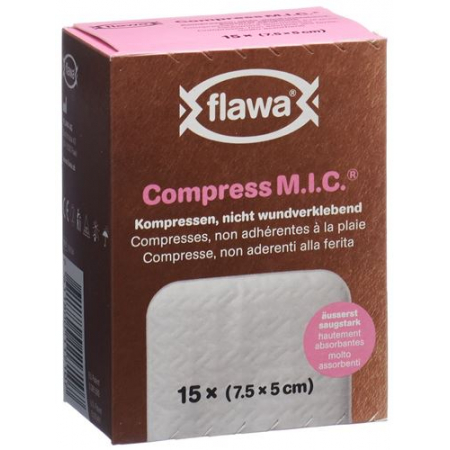 Flawa Compress M.I.C компресс 5x7.5см 15 штук