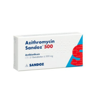 Азитромицин Сандоз 500 мг 3 таблетки покрытые оболочкой