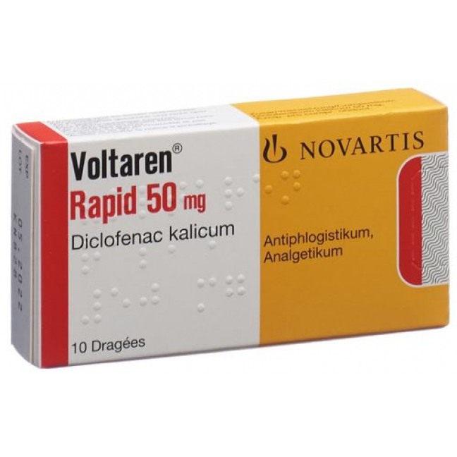 Вольтарен Рапид 50 мг 10 драже  - АПТЕКА ЦЮРИХ