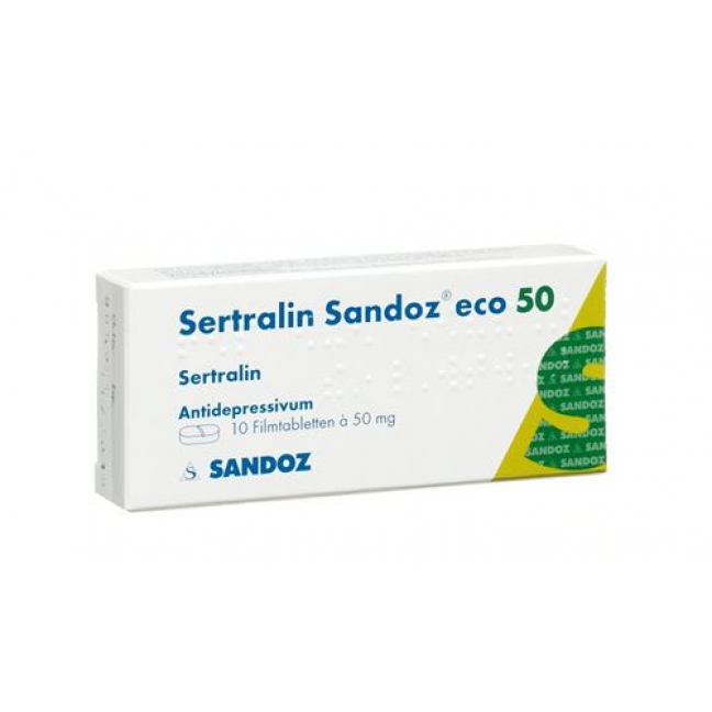 Сертралин Сандоз Эко 50 мг 100 таблеток покрытых оболочкой