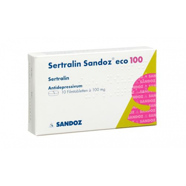 Сертралин Сандоз Эко 100 мг 10 таблеток покрытых оболочкой 