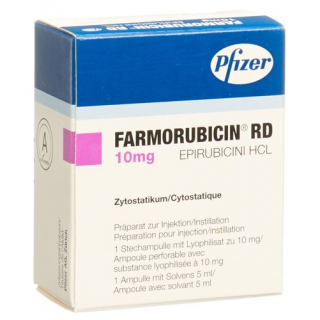 Фарморубицин РД сухое вещество 10 мг 1 ампула + 1 ампула растворителя