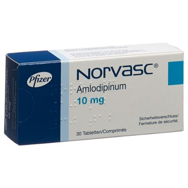Norvasc 10 mg 30 tablets