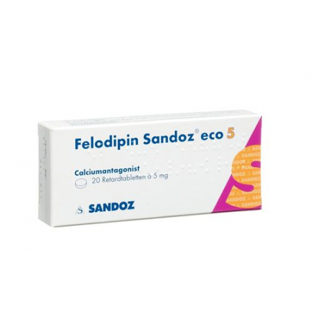 Фелодипин Сандоз ЭКО 5 мг 20 ретард таблеток