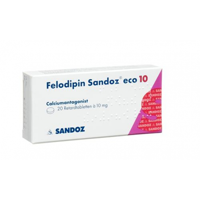 Фелодипин Сандоз ЭКО 10 мг 20 ретард таблеток
