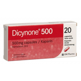 Дицинон 500 мг 20 капсул