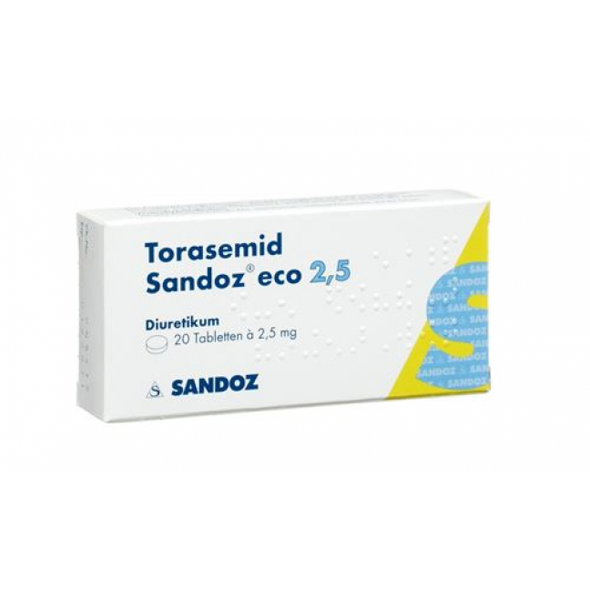 Торасемид Сандоз ЭКО 2.5 мг 100 таблеток