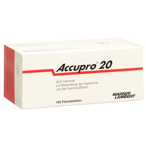 Аккупро 20 мг 100 таблеток покрытых оболочкой