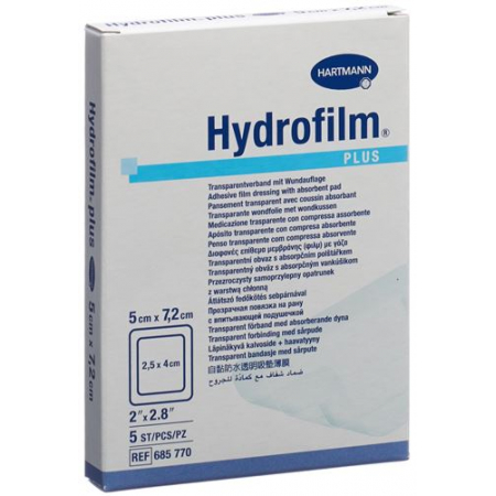 Hydrofilm Plus Wundverband Film 5x7.2см Steril 5 штук