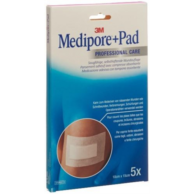3M Medipore + Pad 10x15см / Wundkissen 5x10.5см 5 штук