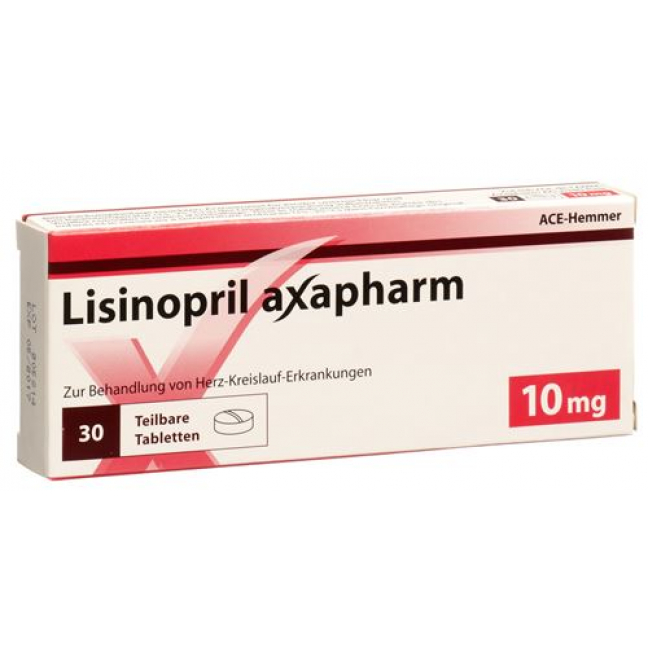 Лизиноприл Аксафарм 10 мг 30 таблеток