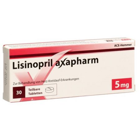 Лизиноприл Аксафарм 5 мг 30 таблеток 