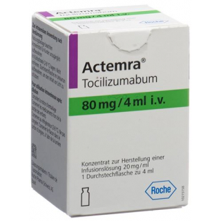 Актемра (тоцилизумаб) инфузионный концентрат 80 мг / 4 мл флакон 4 мл