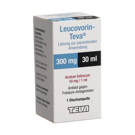 Лейковорин Тева раствор для инъекций 300 мг / 30 мл 1 флакон 30 мл