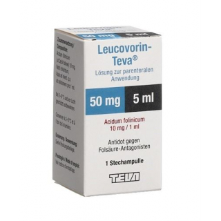 Лейковорин Тева раствор для инъекций 50 мг / 5 мл 1 флакон 5 мл