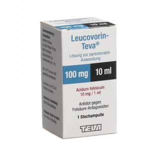 Лейковорин Тева раствор для инъекций 100 мг / 10 мл 1 флакон 10 мл