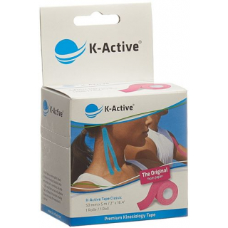 K-active Kinesio Tape 5смx5m Pink Wasserabweisend