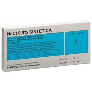 NACL 0.9% SINTETICA 18MG/2ML