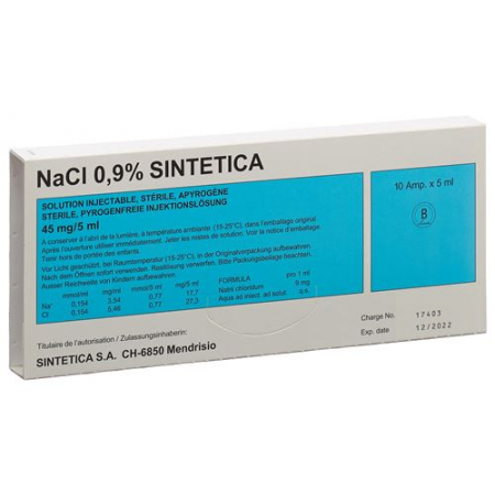NACL 0.9% SINTETICA 45MG/5ML