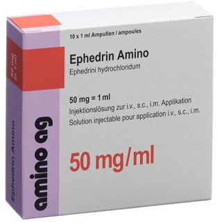 Эфедрин Амино раствор для инъекций 50 мг / мл 10 ампул по 1 мл