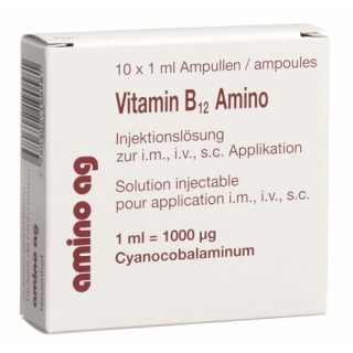 Витамин В12 Амино раствор для инъекций 1000 мкг 10 ампул по 1 мл  