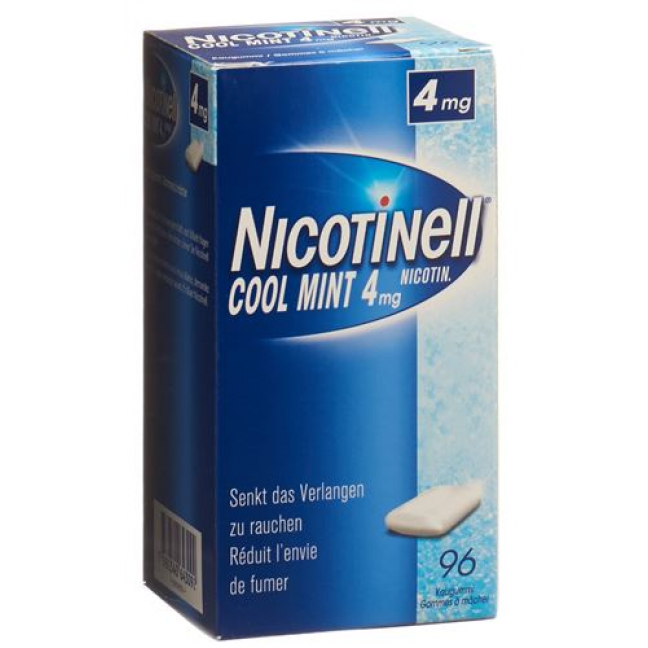 Никотинелл прохладная мята 4 мг 96 жевательных пастилок  - АПТЕКА .