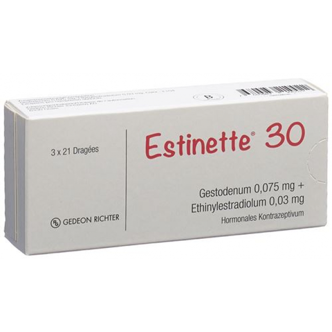 Эстинет-30 3 x 21 таблетка