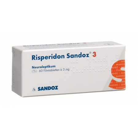 Рисперидон Сандоз 3 мг 60 таблеток покрытых оболочкой